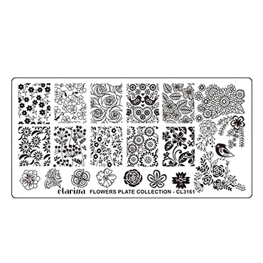 STAMPING PLATE FLOWERS